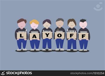 layoff employees concept. vector illustration