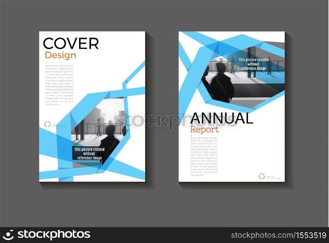 layout abstract blue background modern cover design modern book cover Brochure cover template,annual report, magazine and flyer Vector a4