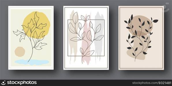 Layout of fine art in an abstract style. The layout of a painting, poster, poster or banner in a minimalist design for interior creativity and creative ideas. Artistic illustration of wall paintings and prints