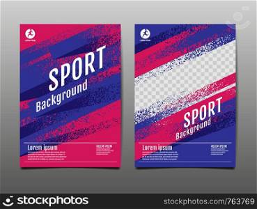 Layout template Design, Sport Background, Dynamic Poster, Brush Speed Banner, Vector Illustration.