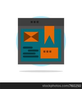 Layout, Web, Design, Website Abstract Circle Background Flat color Icon