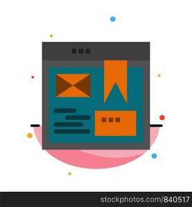 Layout, Web, Design, Website Abstract Flat Color Icon Template