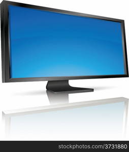 lcd tv monitor isolated, vector illustration.