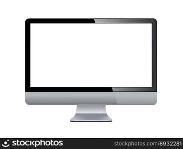 lcd tv monitor isolated. vector illustration