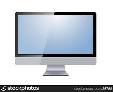 lcd tv monitor isolated, vector illustration