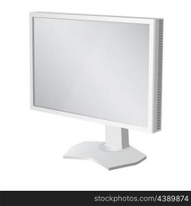 lcd tv monitor on white background. Vector illustration