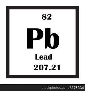 Lead chemical element icon vector illustration design