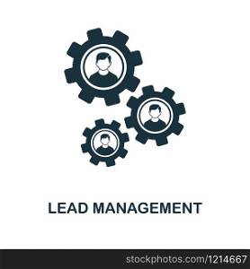Lead Management icon. Monochrome style design from management collection. UI. Pixel perfect simple pictogram lead management icon. Web design, apps, software, print usage.. Lead Management icon. Monochrome style design from management icon collection. UI. Pixel perfect simple pictogram lead management icon. Web design, apps, software, print usage.