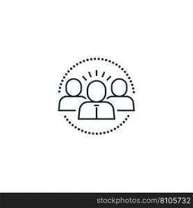 Leader creative icon from business people icons Vector Image