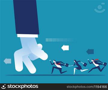 Leader of corporate. Cocept business vector illustration. Flat character style.