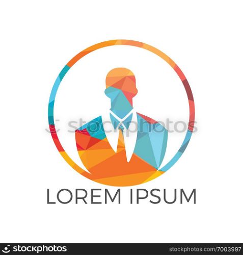Leadership and Recruitment agency vector logo design. Businessman logo icon. People logo icon. Business logo sign.