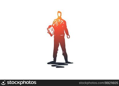 Leadership, business, manager, leader, team concept. Hand drawn successful leader concept sketch. Isolated vector illustration.. Leadership, business, manager, leader, team concept. Hand drawn isolated vector.