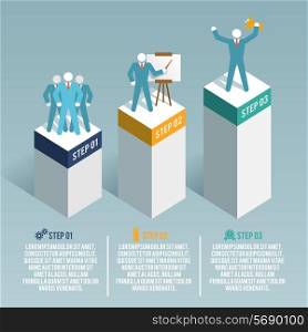 Leadership global organization partnership and group working infographic set vector illustration