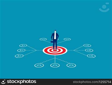 Leadership network or Multilevel Marketing Vector