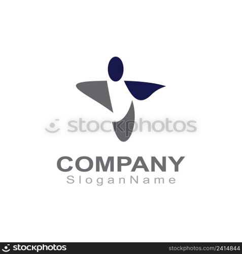 Leadership People Logo vector art design of star people concept success modern logo
