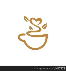 leaf and cup logo template