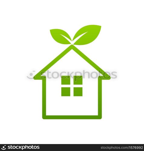 Leaf and Green House sign Template