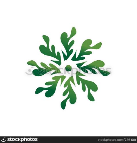 leaf and ornament logo template