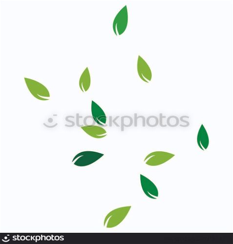 leaf background logo illustration design