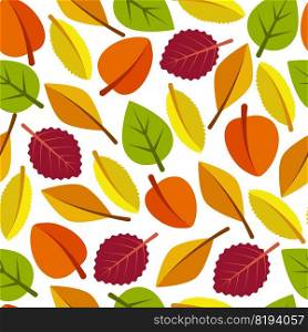 Leaf background. Repeat seamless simple cute foliage. Vector beauty silhouette of flora illustrations images artwork fall. Leaf background. Repeat seamless simple cute foliage. Vector beauty silhouette of flora