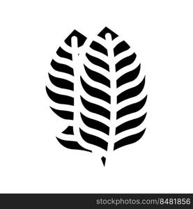 leaf banana plant glyph icon vector. leaf banana plant sign. isolated symbol illustration. leaf banana plant glyph icon vector illustration