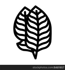 leaf banana plant line icon vector. leaf banana plant sign. isolated contour symbol black illustration. leaf banana plant line icon vector illustration