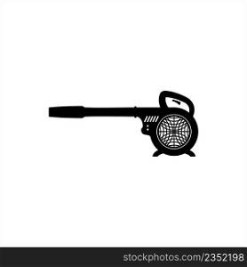 Leaf Blower Icon, Leaves Blower Icon Vector Art Illustration