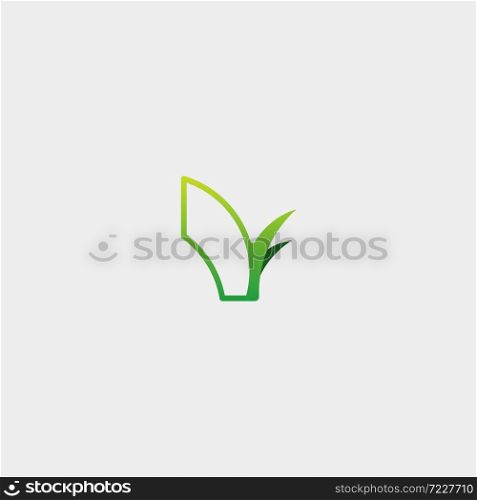 Leaf Book Logo Design Vector Illustration