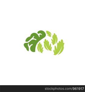 leaf brain logo template