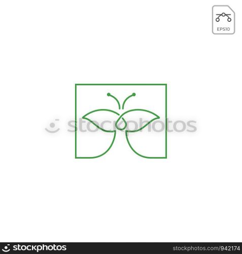 leaf butterfly logo design vector icon isolated. leaf butterfly logo design vector icon element isolated