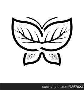 Leaf butterfly logo template vector icon design
