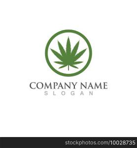 Leaf Cannabis logo vector illustration