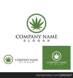 Leaf Cannabis logo vector illustration