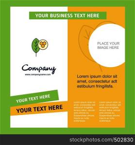 Leaf Company Brochure Template. Vector Busienss Template
