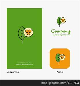 Leaf Company Logo App Icon and Splash Page Design. Creative Business App Design Elements