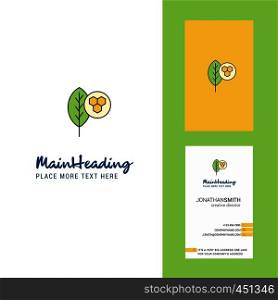 Leaf Creative Logo and business card. vertical Design Vector
