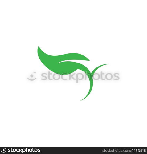 leaf ecology  icon vector illustration template design