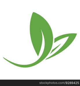 leaf ecology  icon vector illustration template design