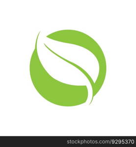 leaf ecology  icon vector illustration template design