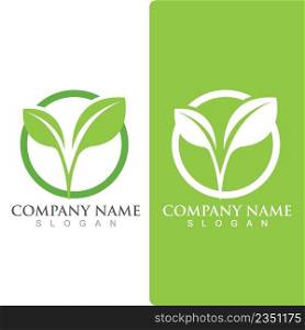  leaf ecology Logos of green Tree nature element vector