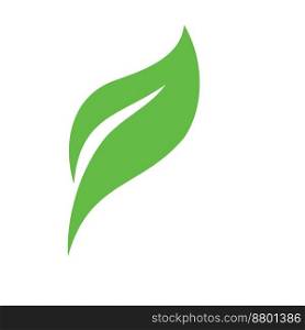 leaf ecology nature element vector icon