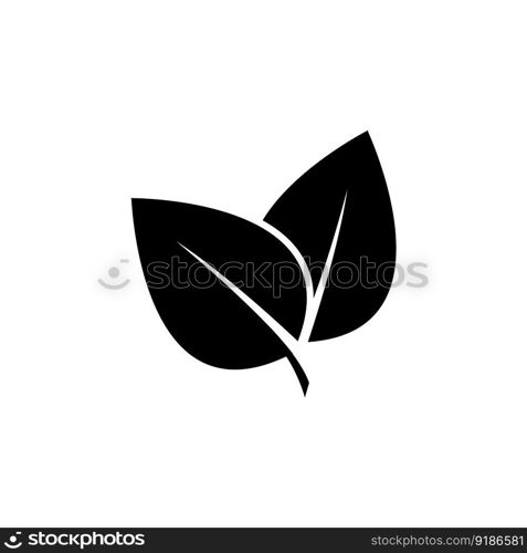 leaf ecology nature element vector icon