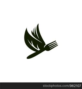 leaf fork logo template