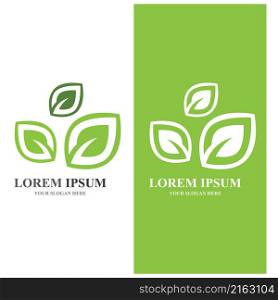 Leaf green ecology nature logo element vector