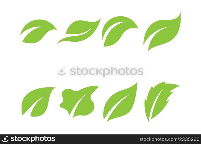 Leaf green logo and symbol vector template