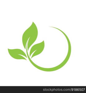 Leaf green logo and symbol vector template