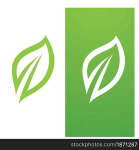 leaf green logo ecology nature element vector