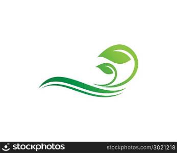 leaf green nature logo and symbol template Vector ..