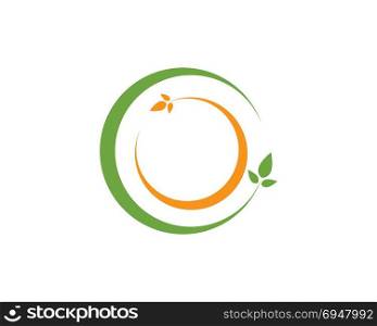 leaf green nature logo and symbol template Vector