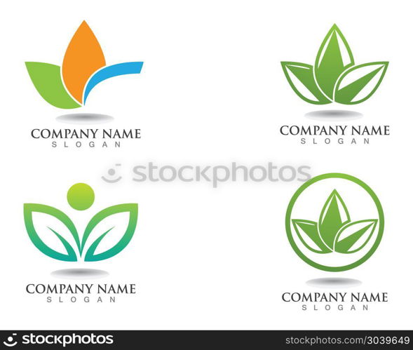 leaf green nature logo and symbol template Vector . leaf green nature logo and symbol template